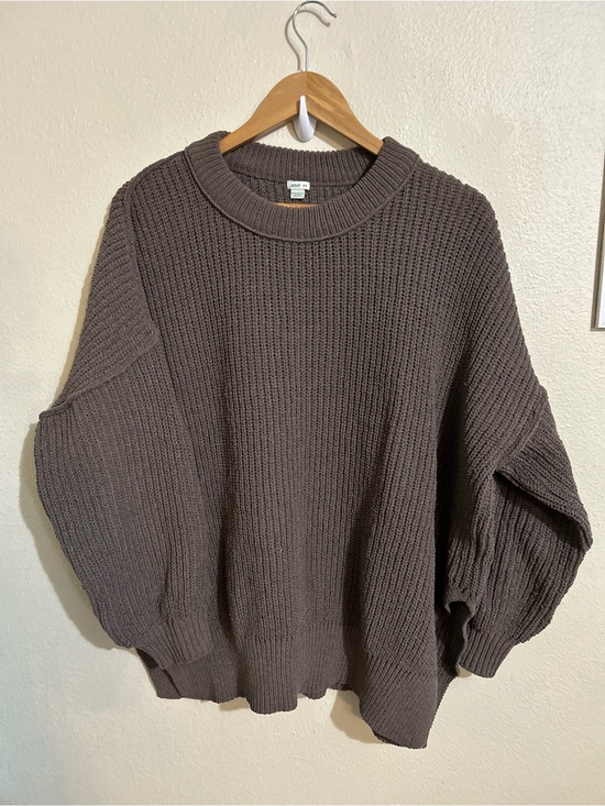 aerie Sweaters - Aerie Oversized Rib-Knit Sweater Size Medium Brown Women’s Lounge